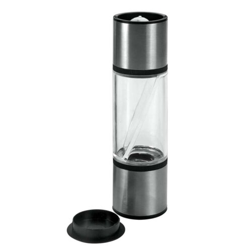 Metaltex Duo Salz- und Gewürzmühle silber / schwarz - Gewürzstreuer & Flüssigkeitsspender
