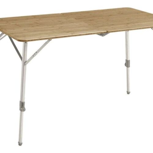 Outwell Custer L Falttisch mit Bambustischplatte 120 x 70 cm, in Mitte gefaltet - Klapptische