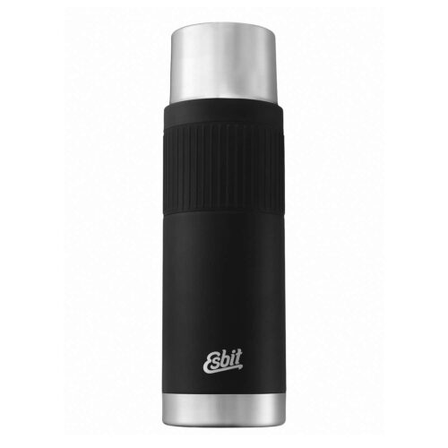 Esbit Edelstahl Isolierflasche mit Manschette 1000ml schwarz - Isolierflaschen & Isobehälter