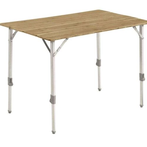 Outwell Custer M Falttisch mit Bambustischplatte 100 x 65 cm, schmales Packmaß - Klapptische