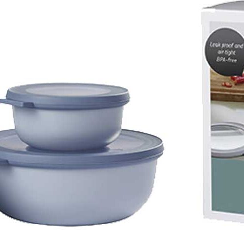 Mepal Cirqula Multischüssel Set 3 teilig rund 350 / 750 / 1250 ml - Lebensmittelbehälter / Vorratsdosen