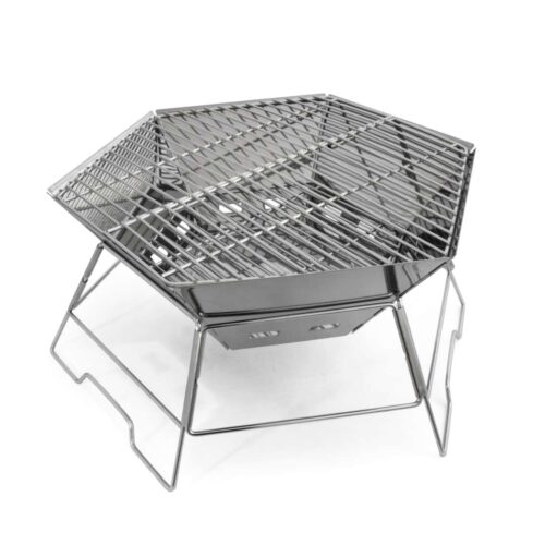 Origin Outdoors Hexagon Grill und Feuerschale 40 x 45 cm - Holzkohlegrills