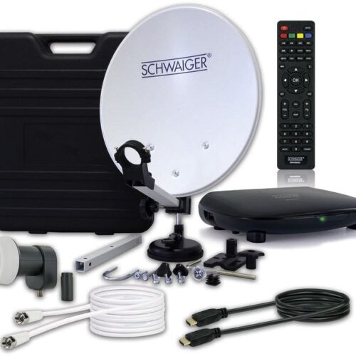 SAT-Anlage im Koffer, 35 cm Single LNB - Camping-Sat-Anlagen von Schwaiger