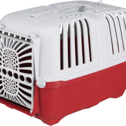 Jollypaw Transportbox Größe XS rot/hellgrau - Hundetransportboxen und Autoschutz