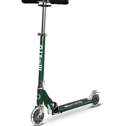 Micro Sprite LED klappbarer Aluminium Scooter mit LED-Rollen Wald Grün - E-Bikes, Scooter & Zubehör