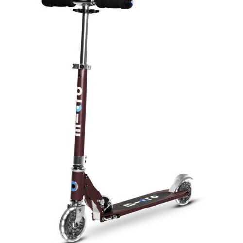 Micro Sprite LED klappbarer Aluminium Scooter mit LED-Rollen Autumn Rot - E-Bikes, Scooter & Zubehör
