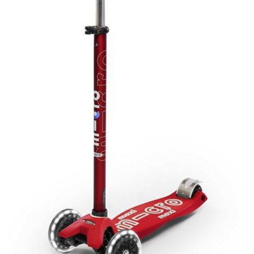 Micro Maxi Deluxe LED Kinder Kickboard Rot - E-Bikes, Scooter &  Zubehör