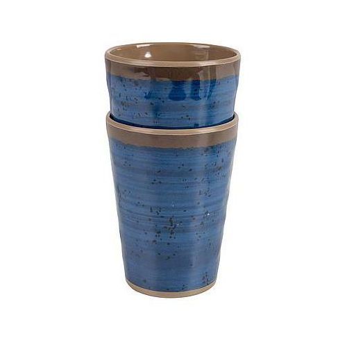 Bo-Camp Melamin Becher Set 4 teilig 400 ml dunkelblau/braun - Becher & Tassen
