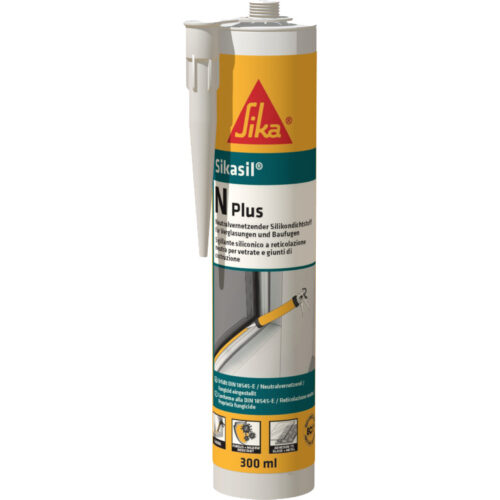 Sikasil N-Plus Silikondichtstoff 300 ml Weiß - Klebstoffe & Dichtmittel