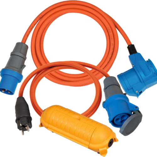 Brennenstuhl Starter Set Camping - inkl. Safe-Box Verl. Winkelkuppl. + Adapterleitung - CEE-Kabel