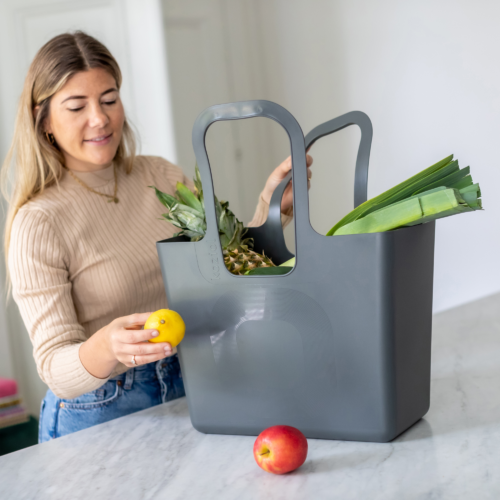 Koziol Tasche XL Tragetasche nature ash grey  - Einkaufstaschen & Einkaufskörbe