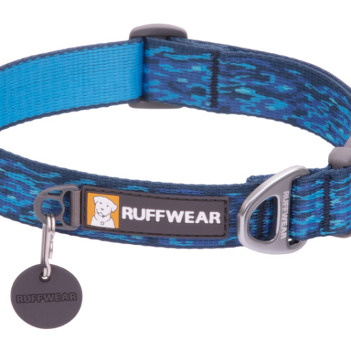 Ruffwear Flat Out Hundehalsband 51 - 66 cm oceanic distortion - Hundegeschirr und Leinen