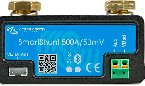 Victron SmartShunt Batteriemonitor 50mV mit Bluetooth und App-Steuerung für Ströme bis 500 A - Batteriecomputer & Anzeigepanele von Victron Energy