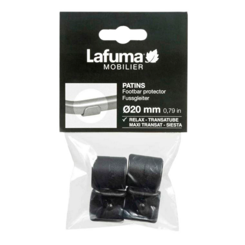 Fußschoner für Relaxliege RT2 Ø 20 mm 4 Stück Schwarz - Möbelzubehör von Lafuma