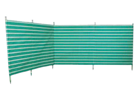 Blue Diamond gestreifter Windschutz 3,6 x 1,37 Meter grün - Sichtschutz & Sonnenschirme