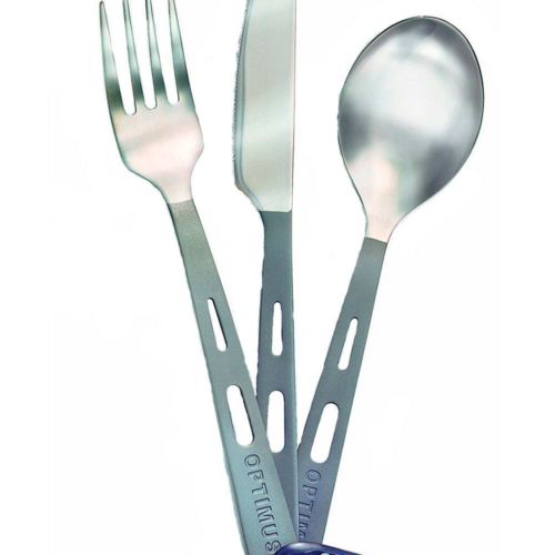 Optimus Titanium Besteck-Set 3-tlg. silber - Campingbesteck