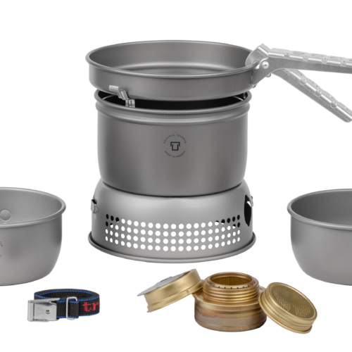 Trangia Trangiakök 27-1 HA Campingkochset 3- teilig mit Spiritusbrenner Set 4 grau - Spirituskocher