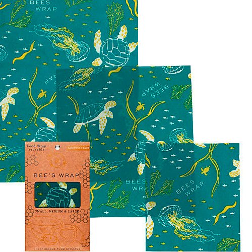 Bees Wrap Bienenwachstuch 3er-Pack gemischt Ocean Print - Lebensmittelbehälter / Vorratsdosen von BeesWrap