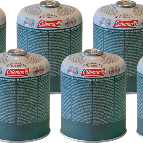 Coleman Ventilkartusche C500 Butan und Propangasgemisch 440 g 6 Stück - Gaskartuschen