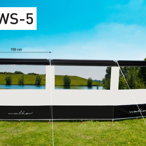 Walker Dreiteiliger Windschutz mit Alu Stangen WS-5 - Sichtschutz & Sonnenschirme