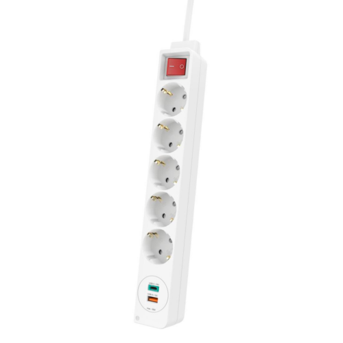 Hama Steckdosenleiste 5 fach mit USB-C / USB-A Buchse / Power Delievery / Quick Charge - Verteilungseinheiten