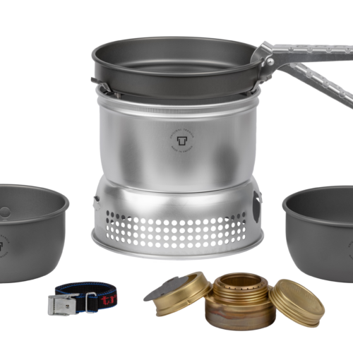 Trangia Trangiakök 27-7 UL / HA Campingkochset 3- teilig mit Spiritusbrenner Set 9 grau - Spirituskocher