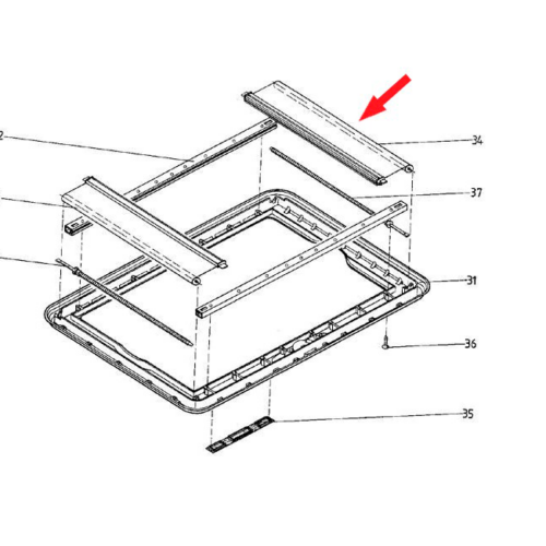 Dometic Verdunkelungsrollo passend zu Heki 1 - Ersatzteile Dometic Fenster