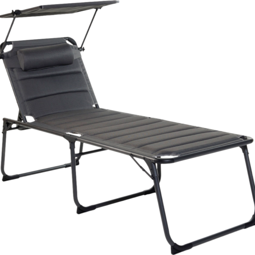 Wecamp Calva Sonnenliege 198 x 69 cm grau - Liegen