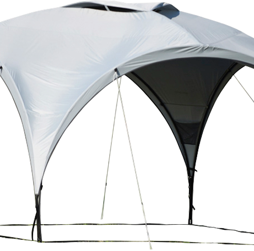 Wecamp Pavillion Sunshade 350 x 350 cm weiß grau - Pavillons & Tarps