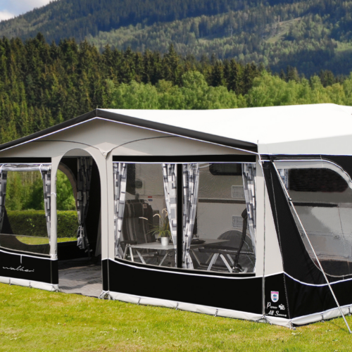 Walker Pioneer 240 All Season Vorzelt mit Stahlgestänge Größe 975 Umlaufmaß 960 - 990 cm - Wohnwagenvorzelte