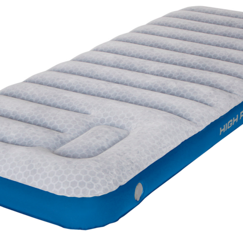 High Peak Air bed Cross Beam Extra Long Luftbett mit integrierter Pumpe hellgrau/blau Single - Luftbetten