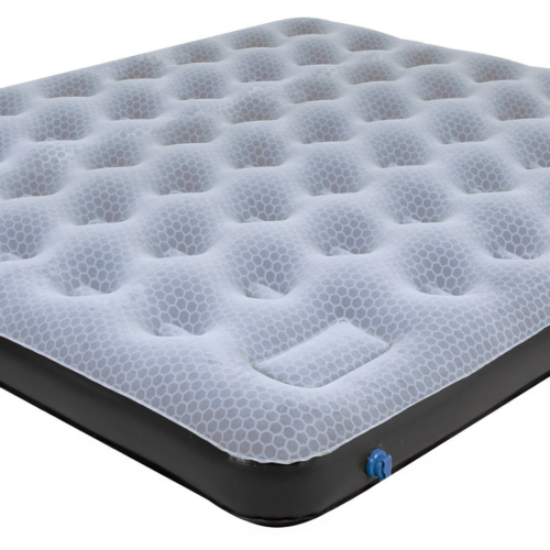 High Peak Comfort Plus Air bed Luftbett mit integrierter Pumpe 200 x 185 cm grau/blau/schwarz King - Luftbetten