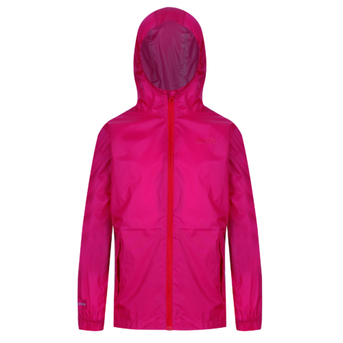 Regatta Pack-It III Kinder Regenjacke pink 140 - Kinderjacken
