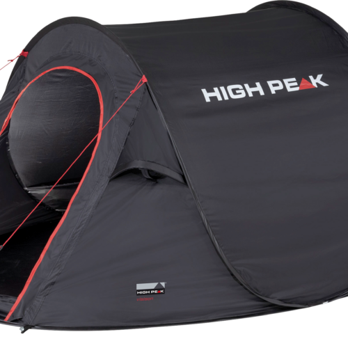 High Peak Vision 2 Einfachdach Pop Up Wurfzelt schwarz für 2 Personen - Wurfzelte