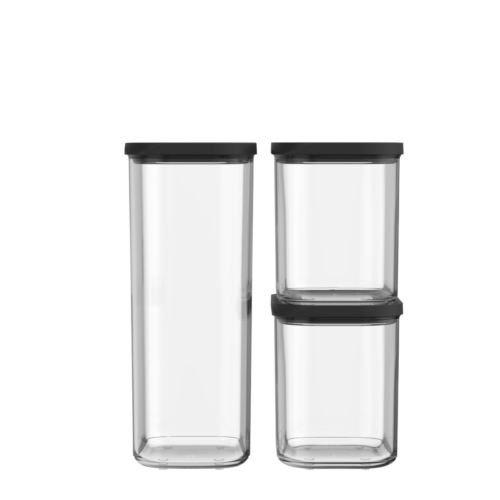 Mepal Modula Vorratsdosen Starterset 3 teilig 1000 / 1000 / 2000 ml schwarz - Lebensmittelbehälter / Vorratsdosen