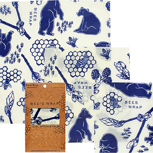Bees Wrap Bienenwachstuch 3er-Pack gemischt Bees and Bears - Lebensmittelbehälter / Vorratsdosen von BeesWrap