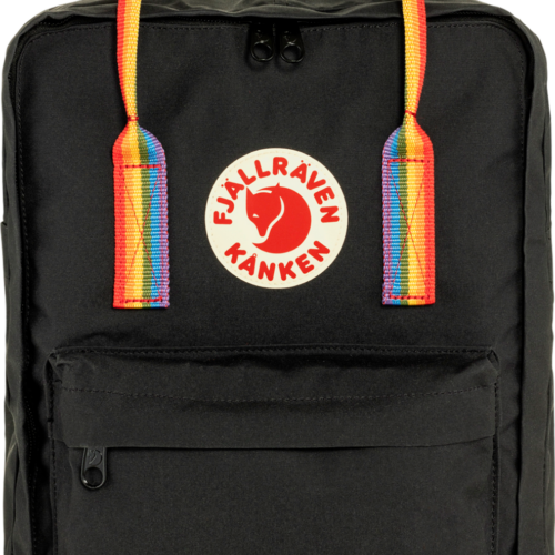Fjällräven Kanken Rainbow Rucksack 16 Volumen Black-Rainbow Pattern - Tagesrucksäcke & Wanderrucksäcke