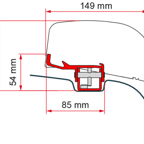 Fiamma Adapter Kit VW T5 / T6 für F40van Markisen - Markisenadapter