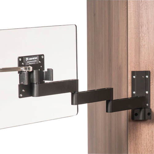 Caratec Flex CFW400AS TV-Wandhalter Aluminium mit 4 Drehpunkten schwarz 15 bis 24 Zoll - TV Halterungen