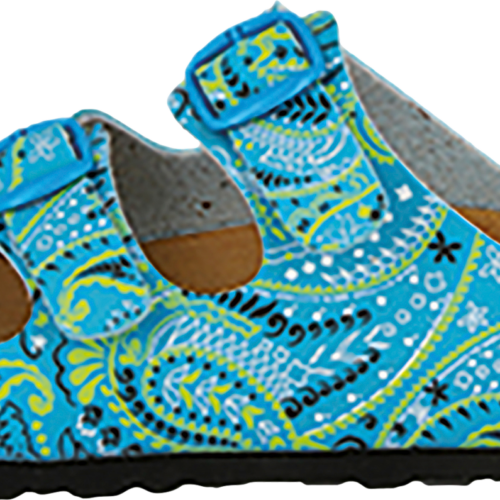 Lico Bioline Lady Power Damen Pantolette türkis/lemon 36 - Damenschuhe