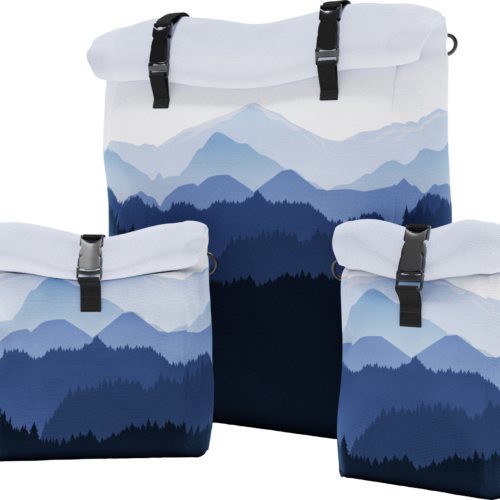 DriveDressy Magnet-Tasche/Organizer L Misty Mountains Blue - Packsäcke und Packtaschen von Drive Dressy