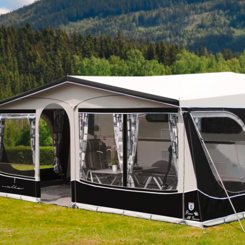 Walker Pioneer 240 All Season Vorzelt mit Glasfibergestänge Größe 960 Umlaufmaß 946 - 975 cm - Wohnwagenvorzelte