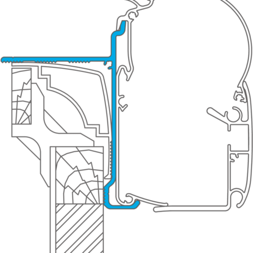 Dometic PW-ADAPT Adapter für Wandmarkisen PW 1100, PW 1500 & PW 3800 3m - Markisenadapter