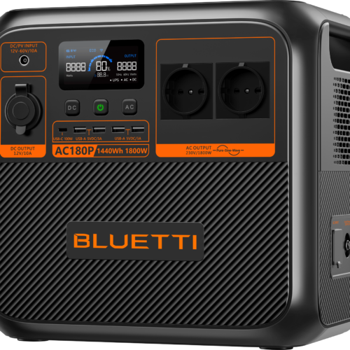 Bluetti AC180P-Black-EU tragbare Powerstation 1800 W - Powerstations