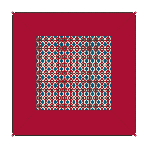 Bent verbindbarer Teppich Zip Carpet 250 x 250 cm Oriental red - Vorzeltteppich & Zeltboden