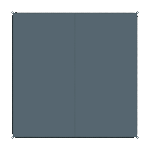 Bent verbindbarer Teppich Zip Carpet 250 x 250 cm Uni steel grey - Vorzeltteppich & Zeltboden