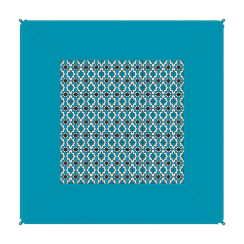 Bent verbindbarer Teppich Zip Carpet 250 x 250 cm Karibik - Vorzeltteppich & Zeltboden