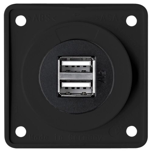 Berker Integro Flow und Pure Doppel USB Steckdose 12 V anthrazit - 12 / 24 V Einbausteckdosen