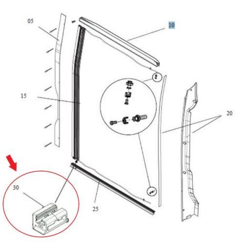 Dometic Endstück - Ersatzteile Dometic Rollos