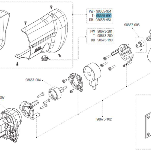 Fiamma Abdeckung vorne und hinten für Motor Kit F45s - Farbe Titanium Fiamma Ersatzteilnummer 98655-999 - Ersatzteile Fiamma Markisen